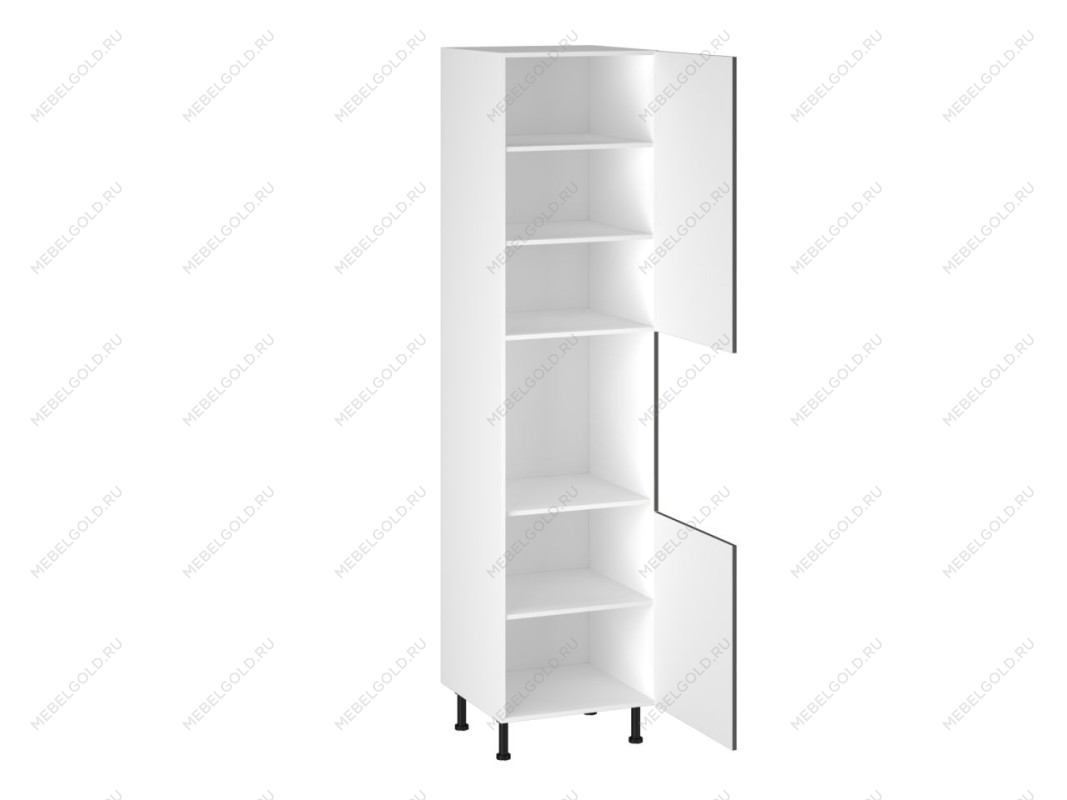 Шкаф-пенал 960 ПГ-60 бок правый МДФ, Виста (600*586*2456) Экокожа Серый, 26688 | изображение 1