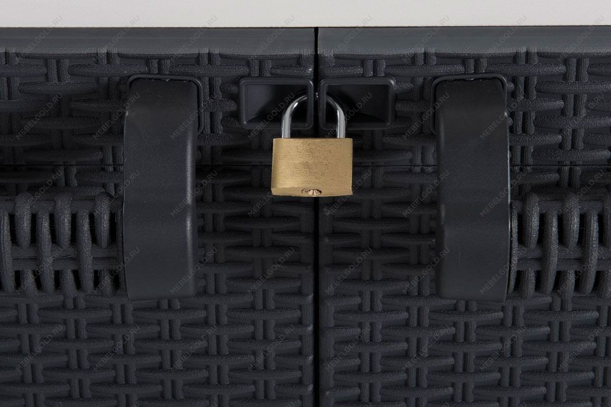 Уличный шкаф TOOMAX 2х дверный глубокий SANTORINI XL (2 полки), светло-серый/антрацит | изображение 3