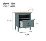 САГА тумба темно-бирюзовая/ясень | изображение 4