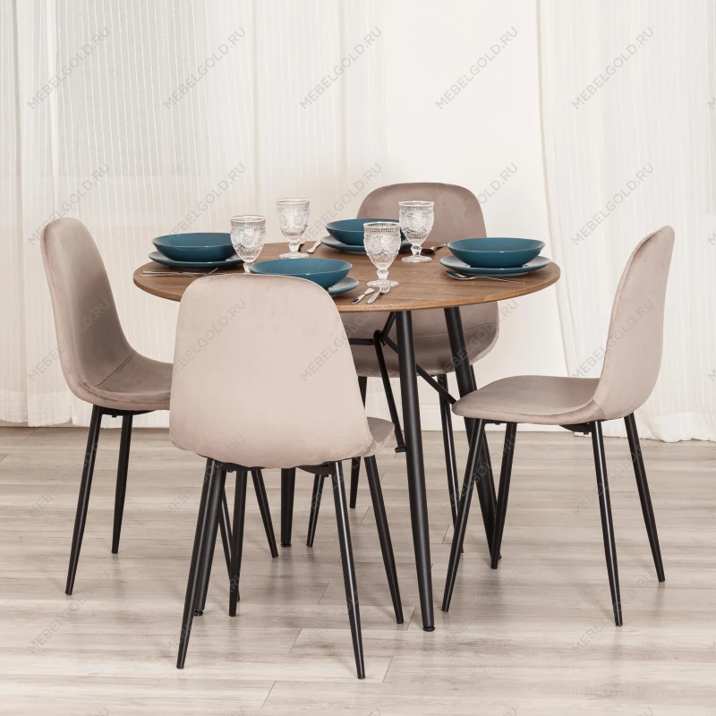 Стул BREEZE (mod. 4724), Велюр/металл, 44 х 53 х 87 см, Coffee (кофейный) HLR9 / черный | изображение 11