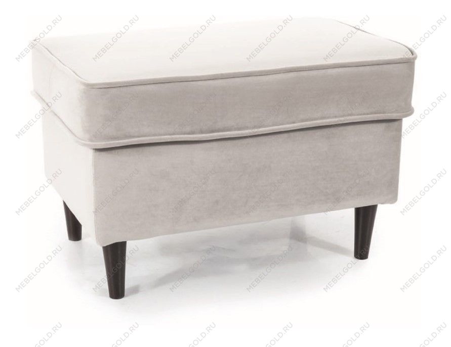Пуф Signal RON VELVET (светло-серый/венге)