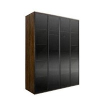 Шкаф 4-х дверный Bogemia Woodline Air (Wood/Черный) БМШ2/4(4)