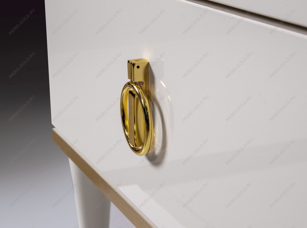 Тумба под телевизор 3 ящика Римини (Белый/Серебро) РМТ-4 | изображение 4