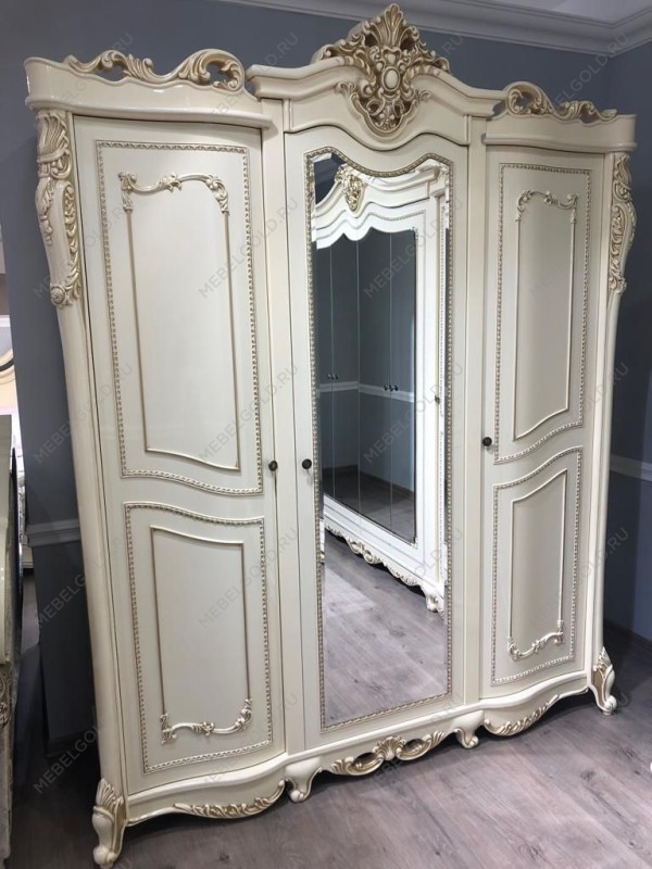 Шкаф Джоконда 3-дверный крем глянец | изображение 2