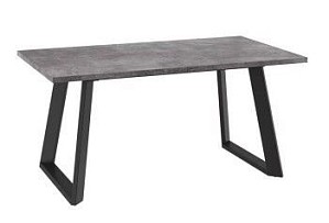 Стол раздвижной Napoli Lux-160 (Дымчатая керамика/Чёрный) 160 (205)х90