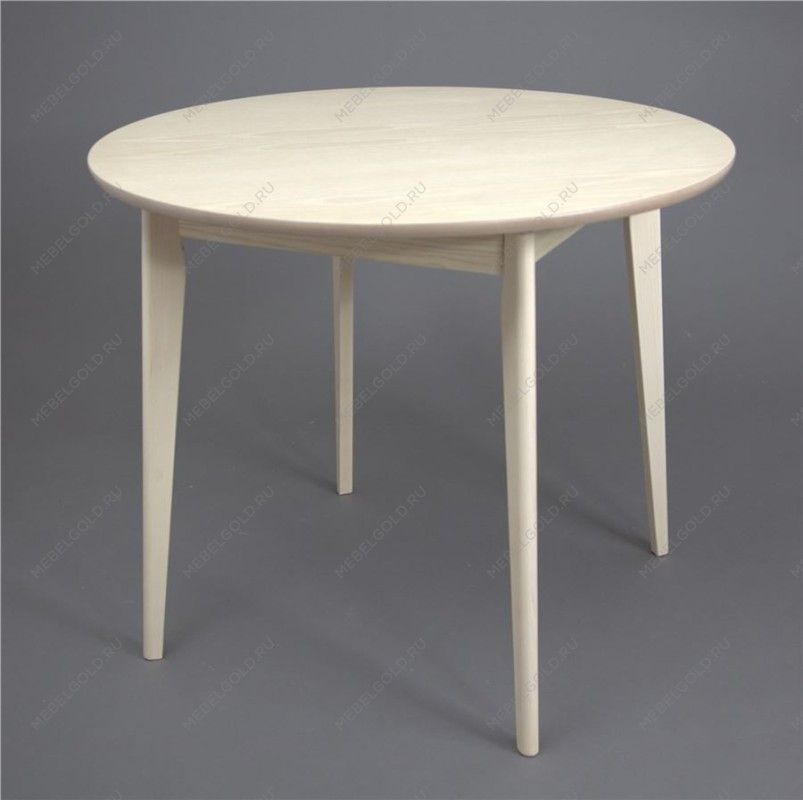 Стол Рэй-d900 (беленый дуб/беленый дуб) Круглый