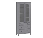 САГА шкаф с витриной 90 серый | изображение 3