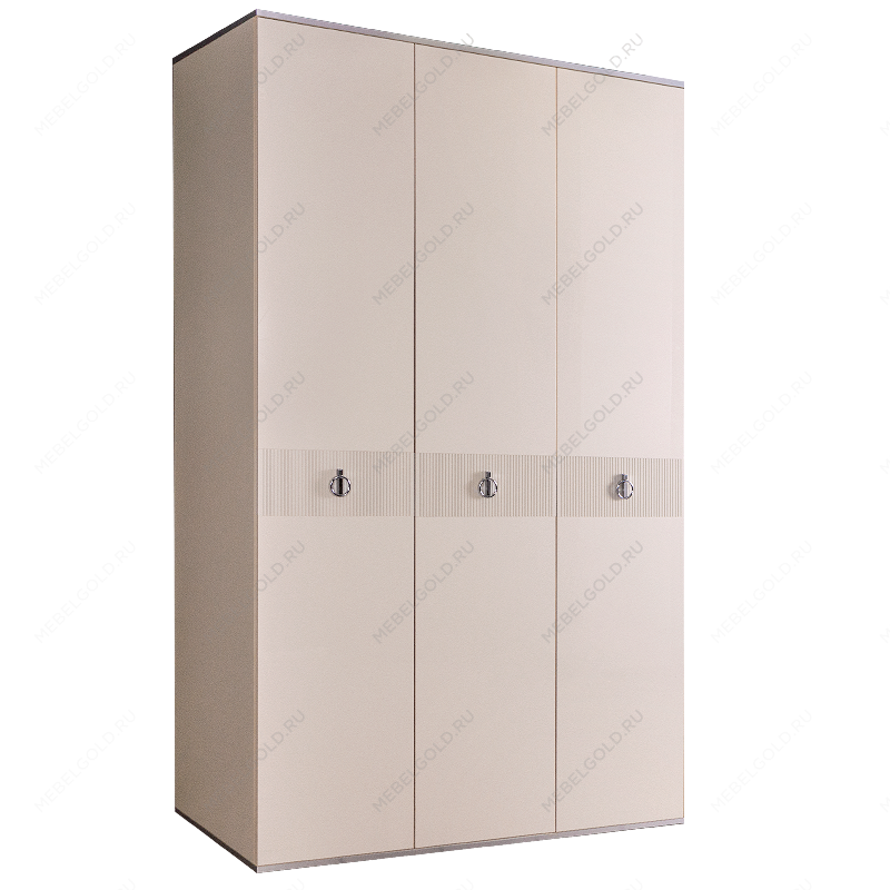 Шкаф 3-х дверный Римини СОЛО (Слоновая кость/Серебро) РМШ2/3(s)