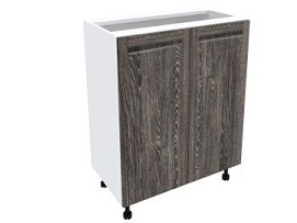 Стол 2-х дверный С-60, Грей (600*470*820) Шале Серебро, 21406