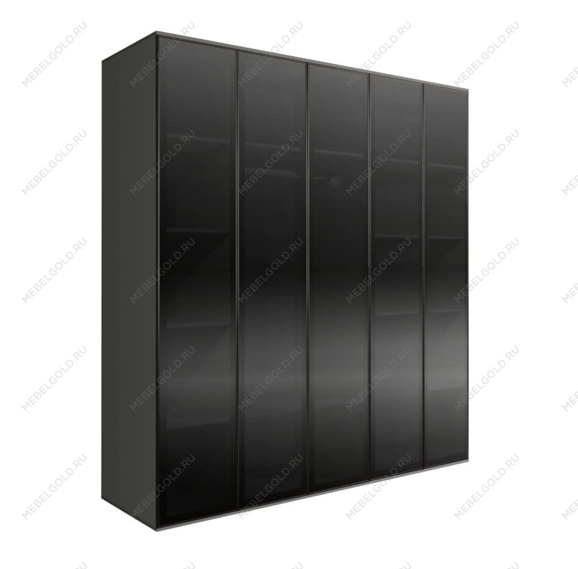 Шкаф 5-ти дв. Bogemia Air (Серый/Черный) БМШ2/5(5)
