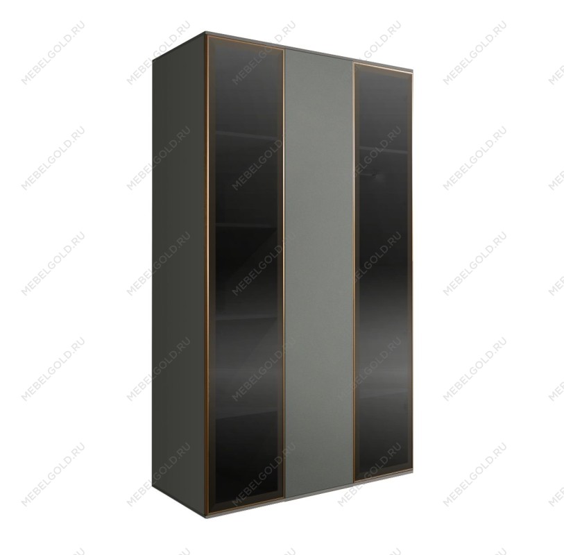 Шкаф 3-х дверный Bogemia Air (Серый/Золото) БМШ2/3(2)