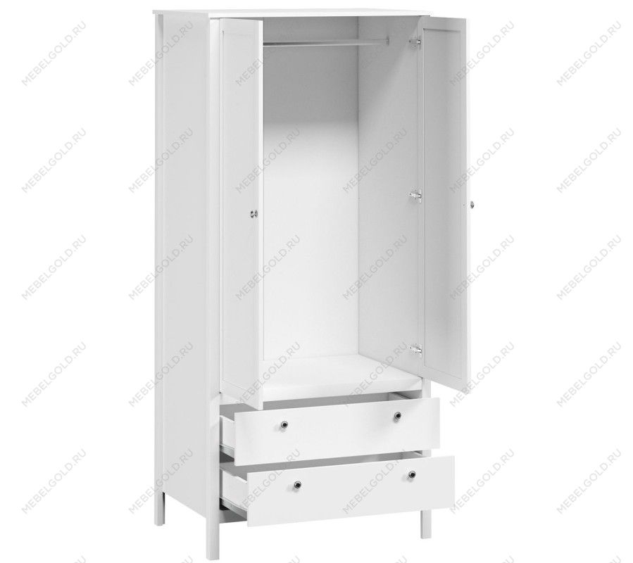 Шкаф Ева (Хельга) SZF2D2S/90 белый | изображение 2