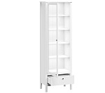 Шкаф-витрина Ева (Хельга) REG1W1S/65 с подсветкой белый | изображение 1