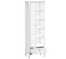 Шкаф-витрина Ева (Хельга) REG1W1S/65 с подсветкой белый
