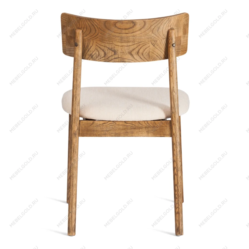 Стул THOR, дерево вяз/ткань лен, груша№3/бежевый лен, 50х48х81,5 см | изображение 3