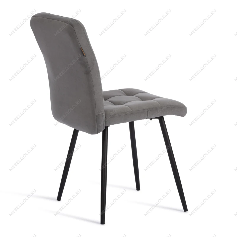 Стул обеденный Medeo, флок, серый/черный, 29, 47х56х89 | изображение 2