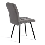 Стул обеденный Medeo, флок, серый/черный, 29, 47х56х89 | изображение 2