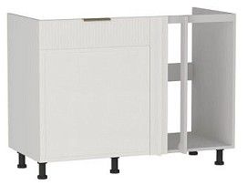 Стол под мойку угловой СМУ-120, Берта (1100*554*820) Экокожа Белый, 25320