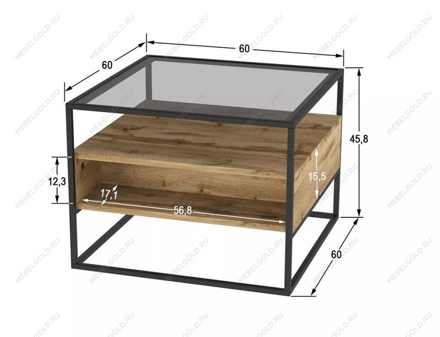 Стол журнальный Эйден (Дуб вотан) | изображение 3