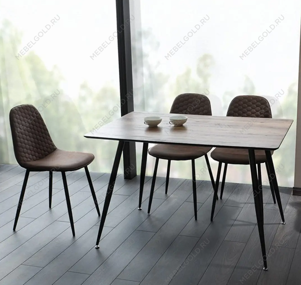 Стол обеденный Signal REMUS 120 (орех/черный) | изображение 1