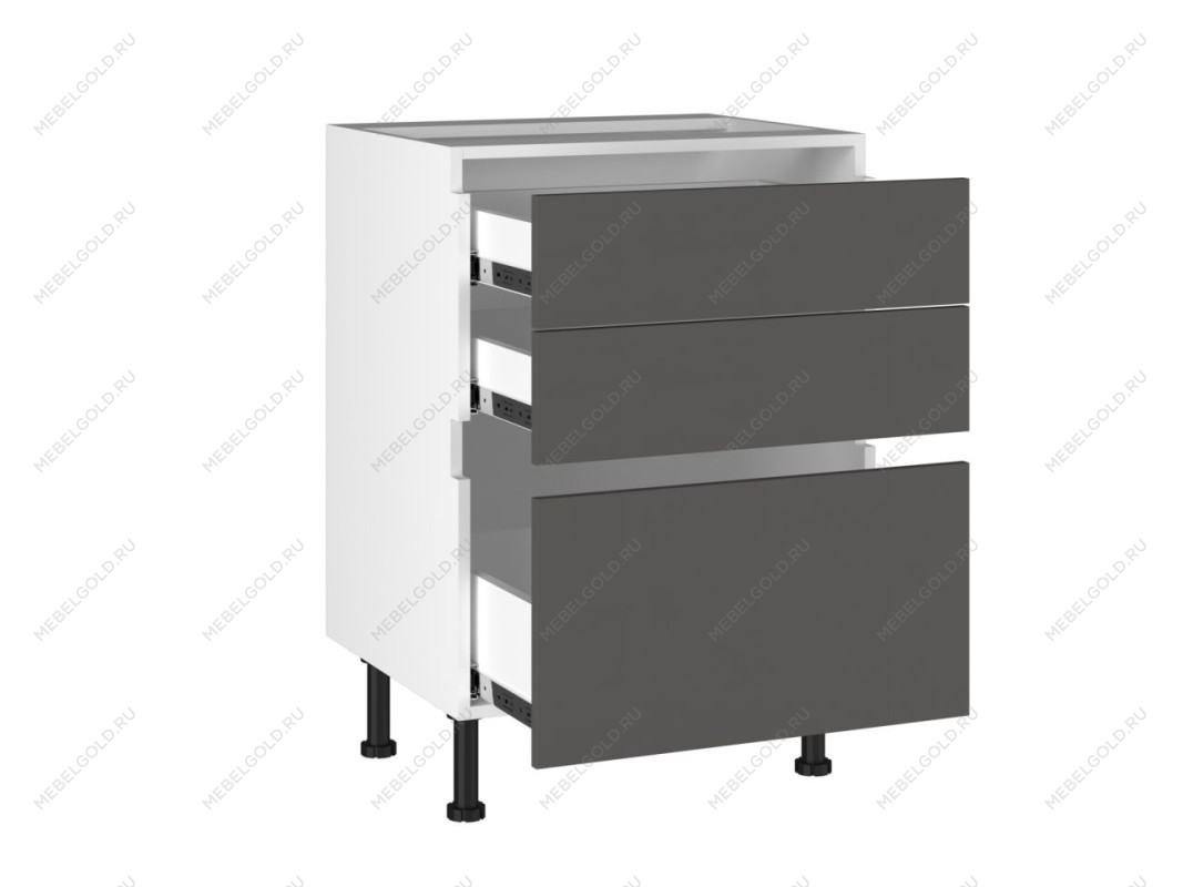 Стол с ящиками СЯ-60, Виста (600*523*870) Экокожа Серый, 26619 | изображение 1