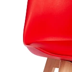 Стул TULIP (mod. 73)/1 шт. в упаковке, дерево/пластик/ПУ, 48.5*52.5*83cм, красный | изображение 8