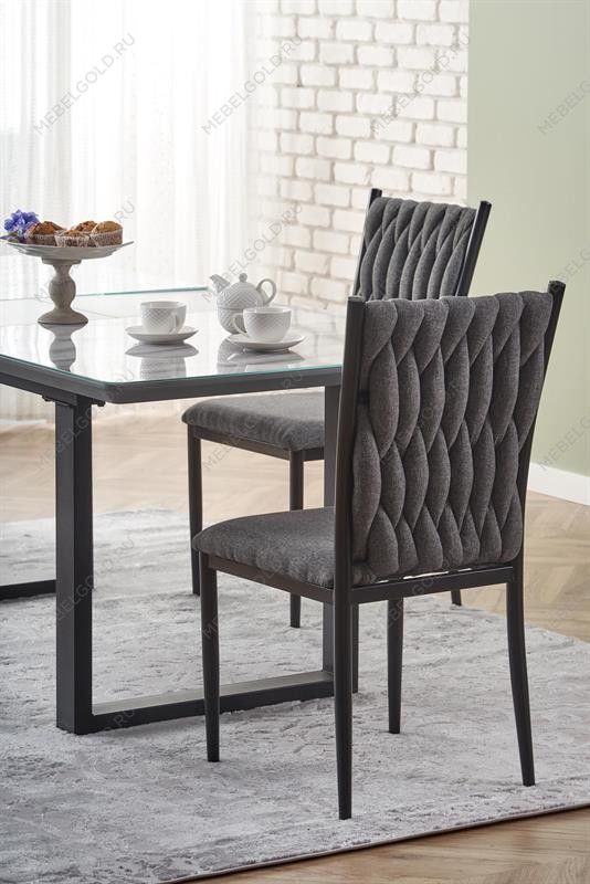 Стол обеденный Halmar MARLEY раскладной (белый мрамор/серый/черный) | изображение 9