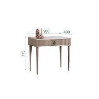 Стол туалетный узкий Римини СОЛО (Мокка/Серебро) РМСТ-1(s)[9]