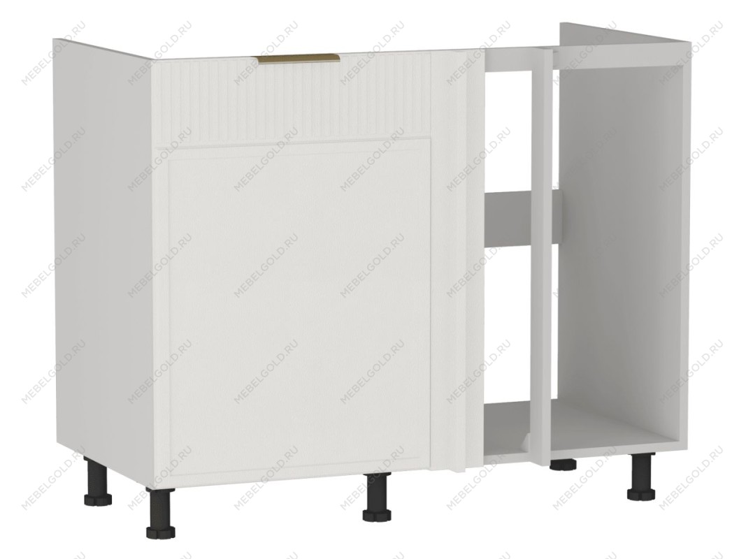 Стол под мойку угловой СМУ-110, Берта (1000*554*820) Экокожа Белый, 25319