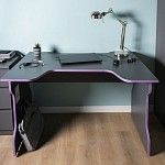 ВАРДИГ стол компьютерный ИКЕА / IKEA K1 120x82, антрацит/фиолетовый | изображение 3