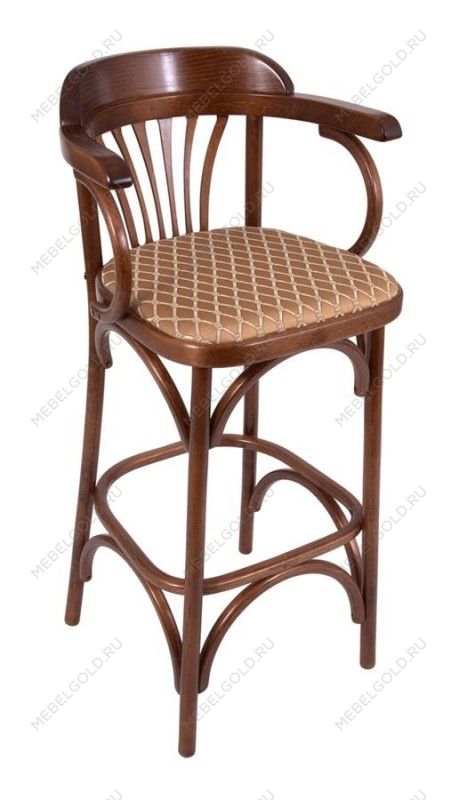 Стул барный 750 Венский мягкий (средний тон, ткань 2 caramel) | изображение 2