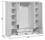 Шкаф Кентаки SZF6D2S белый | изображение 2