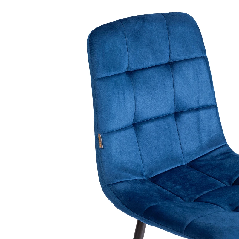 Стул CHILLY (mod. JSC-220), Велюр/металл, 44,5х52,5х88 см, Blue (синий) HLR64 / черный | изображение 8
