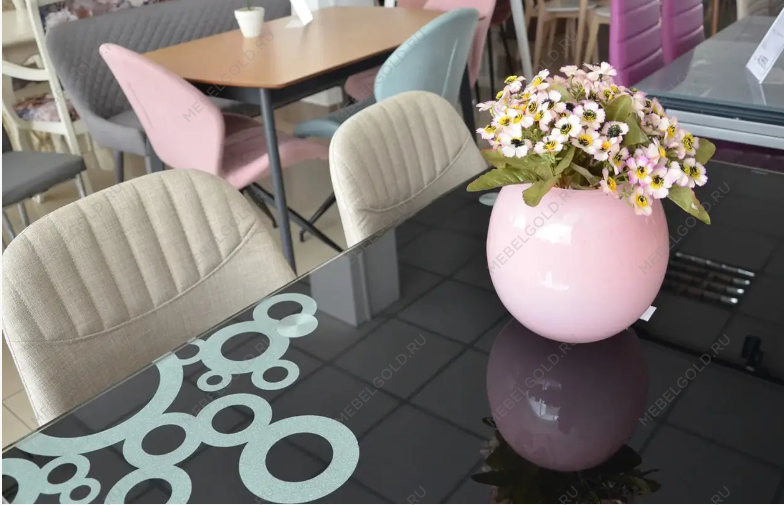 Стол обеденный Signal GD-017 110 раскладной (черный) | изображение 6