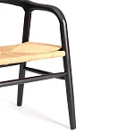Стул VALI, дерево вяз/бечевка, черный, 50х46х77 см | изображение 6