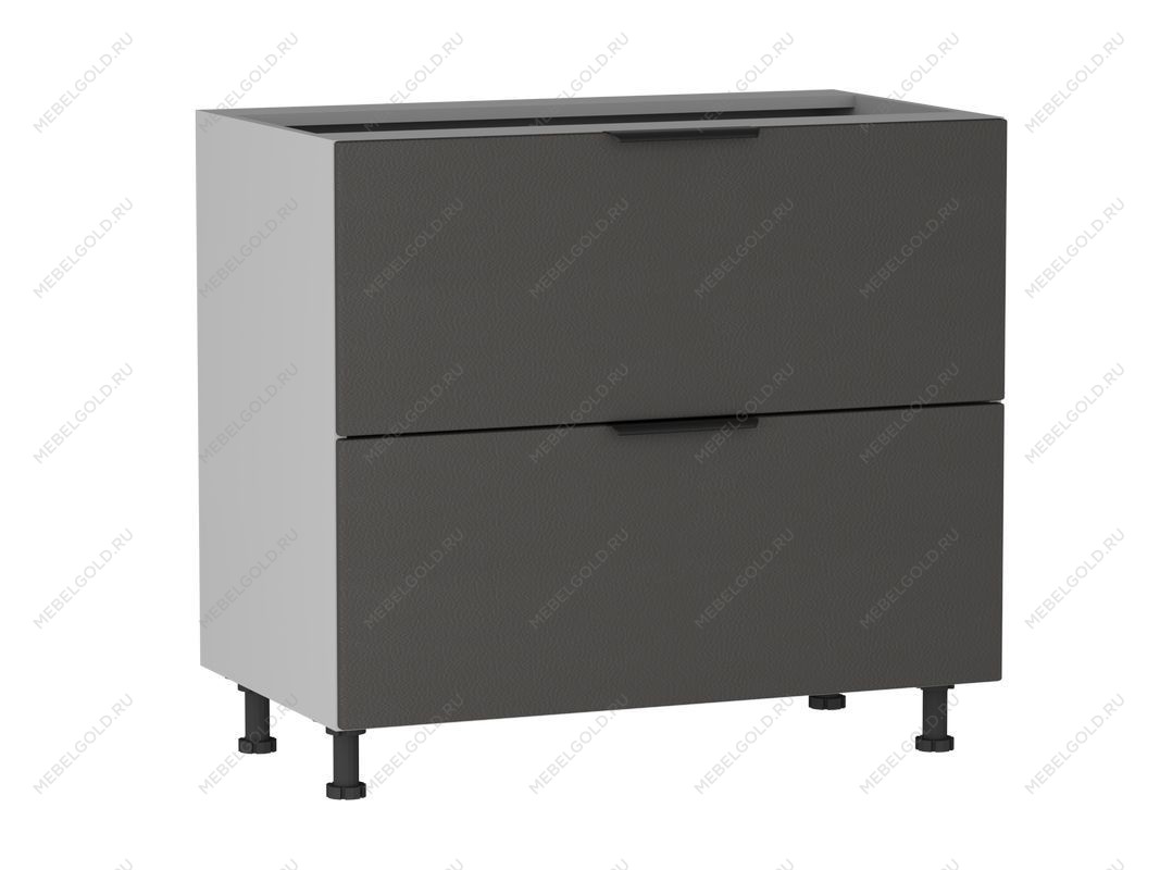 Стол с ящиками СЯ-2-90, Ватель (900*523*820) Экокожа Серый, 23324