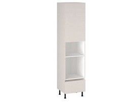 Шкаф-пенал 1080 П-1 бока МДФ, Виста (600*586*2576) Экокожа Белый, 26298