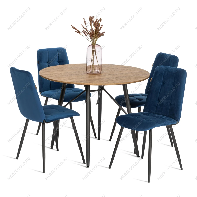 Стул обеденный Asti, велюр, 47х54х86, Blue (синий) | изображение 8