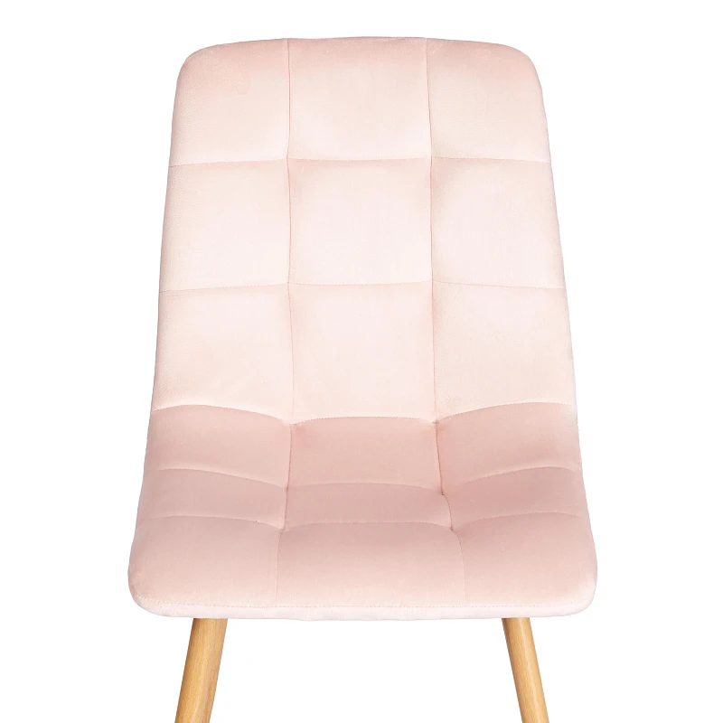 Стул CHILLY (mod. 7094-1)/1 шт. в упаковке, вельвет/металл, 44,5х52,5х86 см, pink (розовый) HLR39 / натуральный | изображение 5