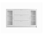 БРИМНЭС / СИРИУС тумба ИКЕА / IKEA 2 двери со стеклом и 3 ящика 156х95 белая | изображение 1