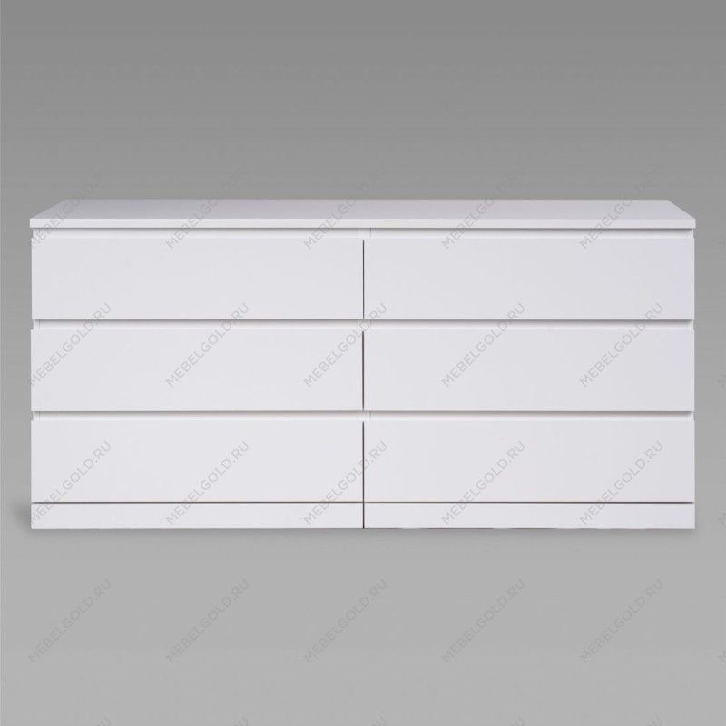 Варма Прайм 6Д комод 160x77x48, белый | изображение 1