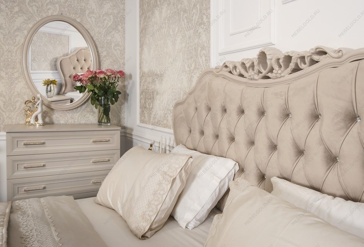 Зеркало Мокко ППУ для комода бежевый | изображение 1