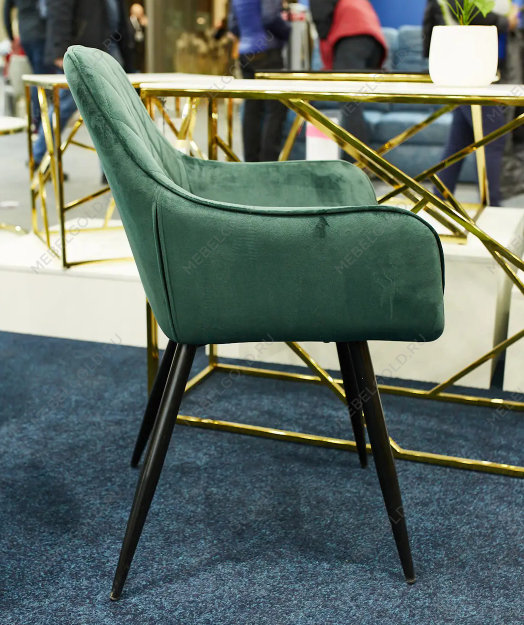 Стул кухонный Signal LINEA Velvet (зеленый/черный мат) | изображение 4