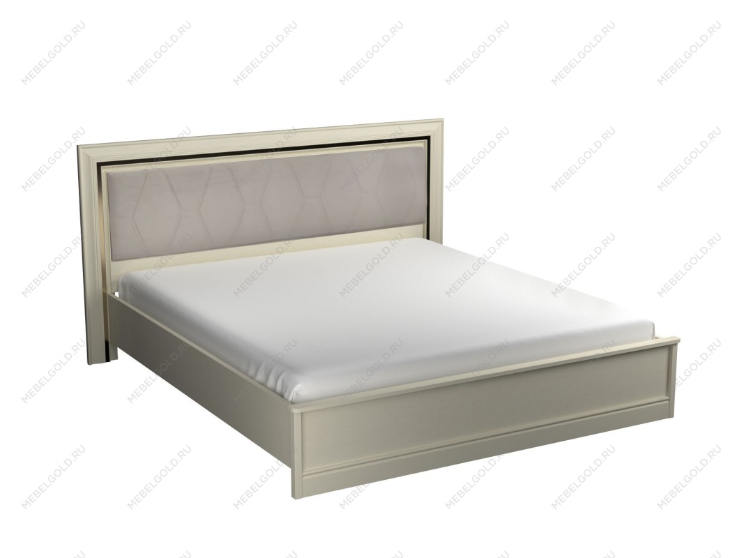 Кровать 1800 с мягкой вставкой изголовья и подъемным механизмом, Сиена (2090*2110*1100), Береза бежевая | изображение 1