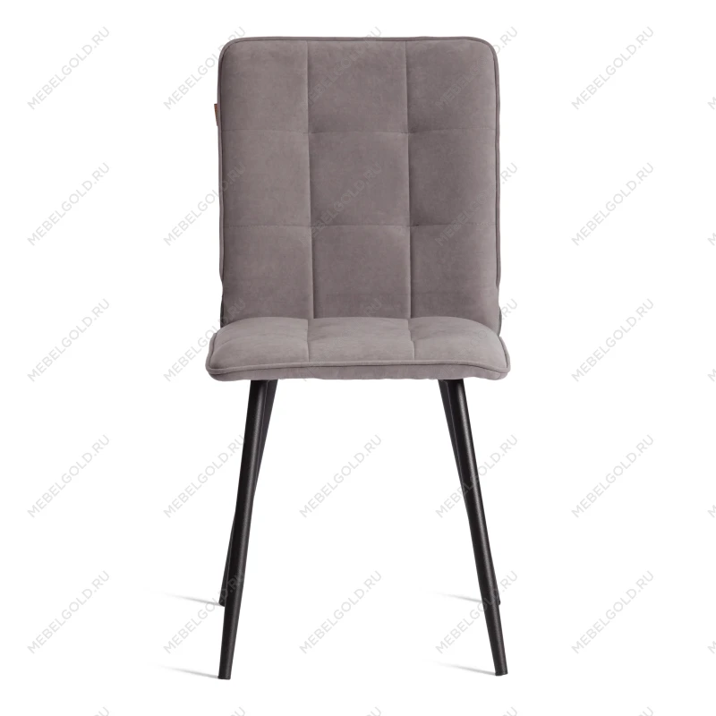 Стул обеденный Bari (2 шт. в упаковке), LT, велюр, серый/черный, 29, 41х55х89 см | изображение 4