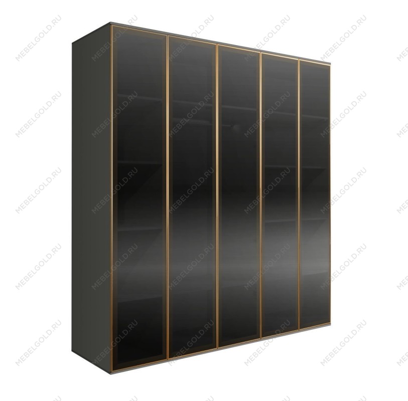 Шкаф 5-ти дв. Bogemia Air (Серый/Золото) БМШ2/5(5)