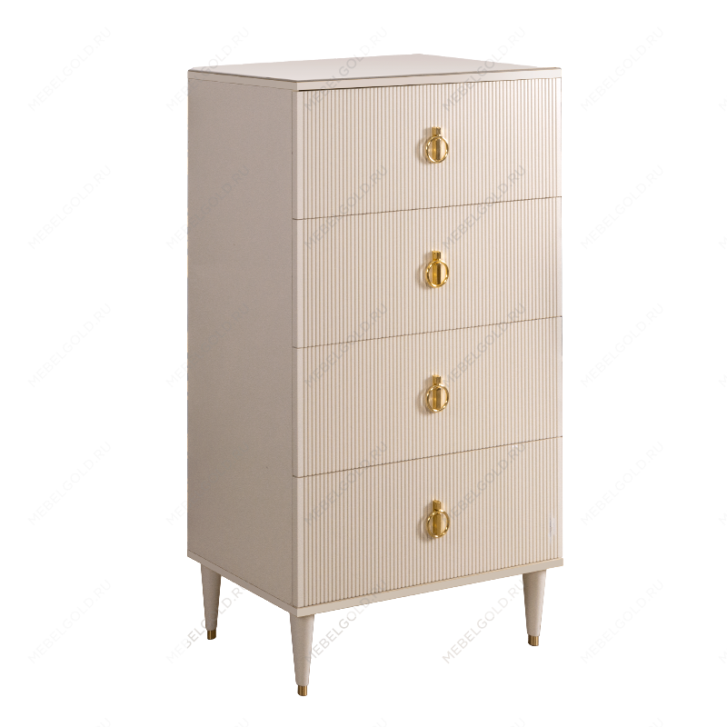 м. Марьина Роща - Комод 4 ящика Римини СОЛО (беж золото)