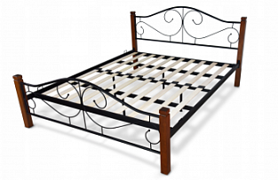 Кровать Halmar VIOLETTA 160 (античная черешня/черный)