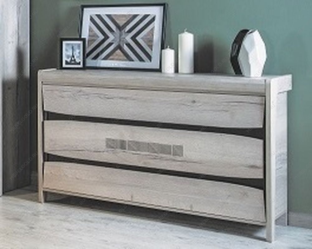 Комод, Мале (1244*434*834) Дуб галифакс белый, 11203 | изображение 1