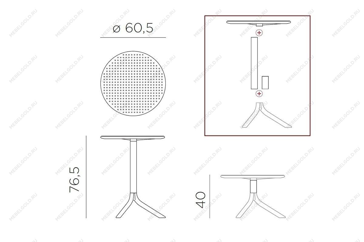 Стол Nardi Step, белый | изображение 7